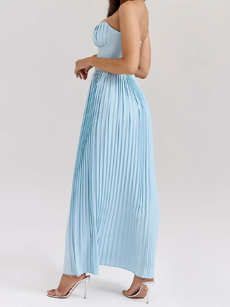 Aisha Pleated Party Dress